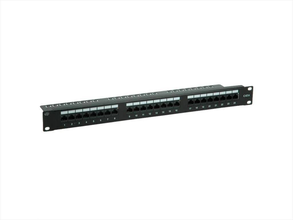 NET PATCH PANEL SECOMP 24 PORT 19" ROTRONIC CAT6 UTP BLACK