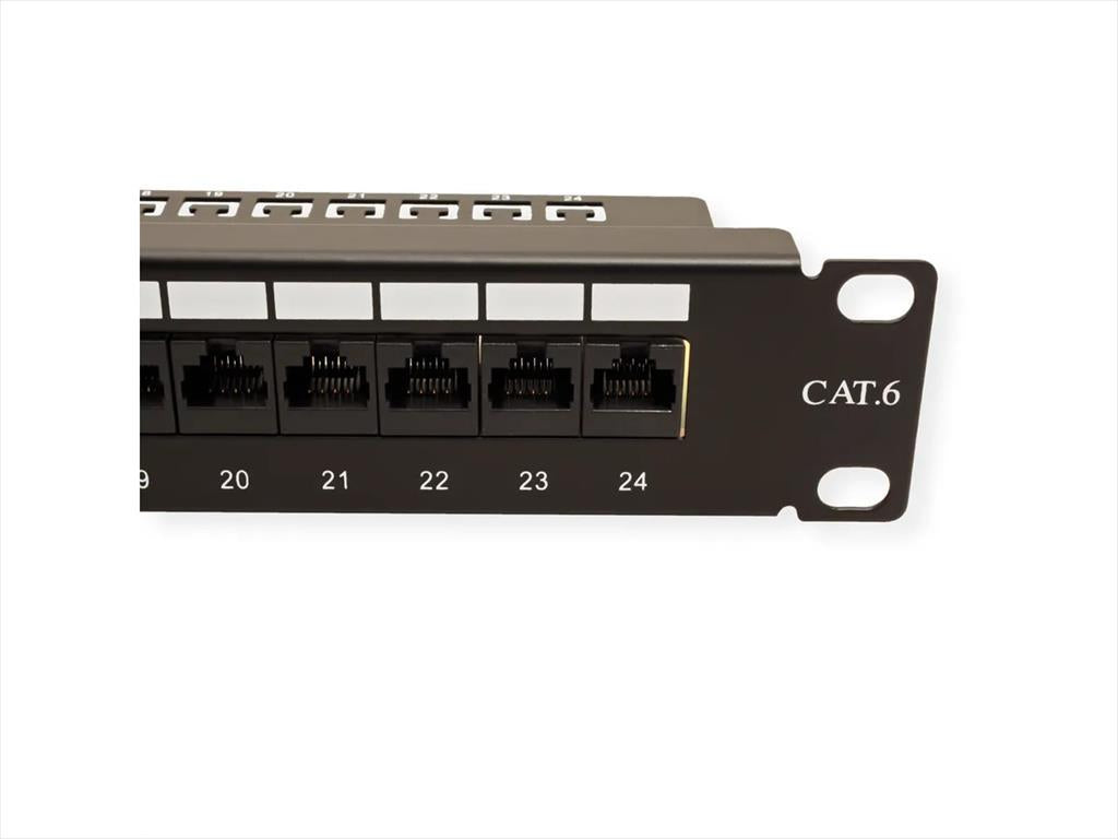 NET PATCH PANEL SECOMP 24 PORT 19" ROTRONIC CAT6 UTP BLACK