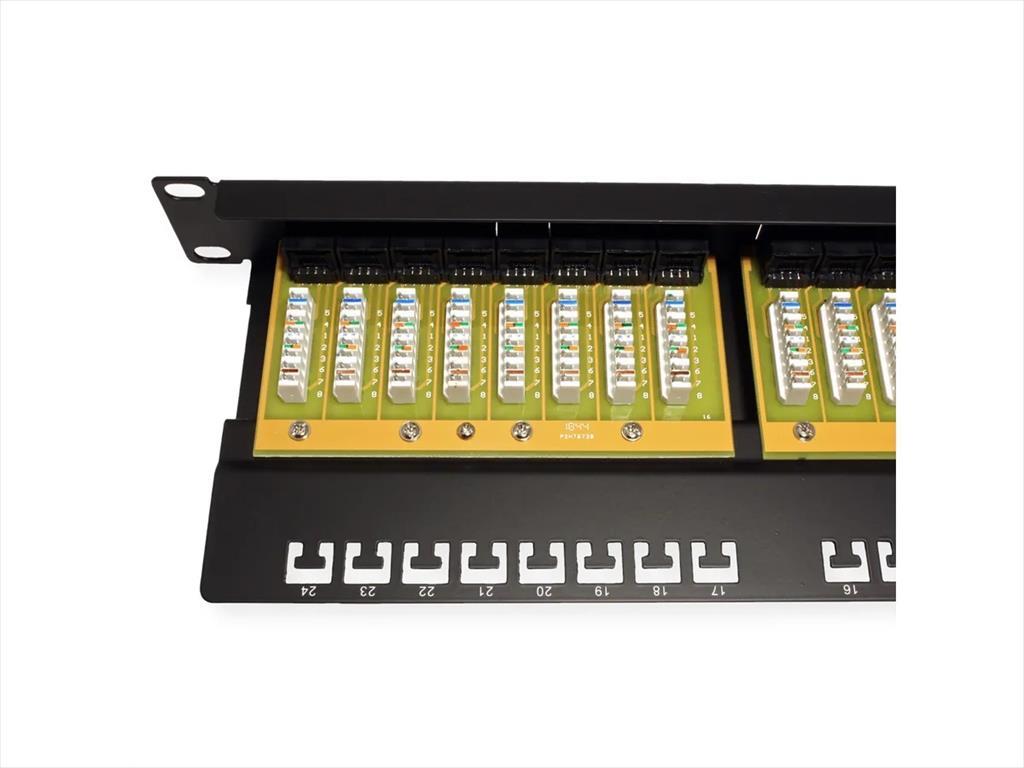 NET PATCH PANEL SECOMP 24 PORT 19" ROTRONIC CAT6 UTP BLACK
