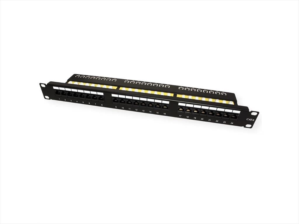 NET PATCH PANEL SECOMP 24 PORT 19" ROTRONIC CAT6 UTP BLACK