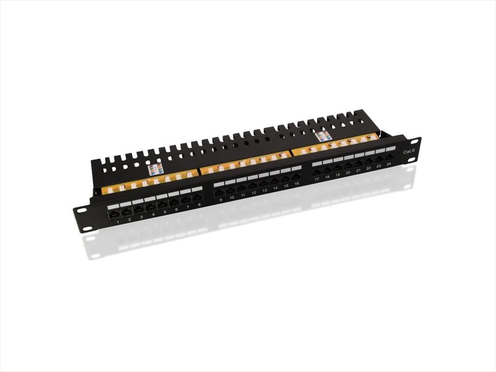 NET PATCH PANEL SECOMP 24 PORT 19" ROTRONIC CAT6 UTP BLACK