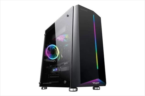 CASE ARMAGGEDDON ATX mid-Tower NIMITZ N7 BLACK, w/WINDOW, RGB FRONT PANEL