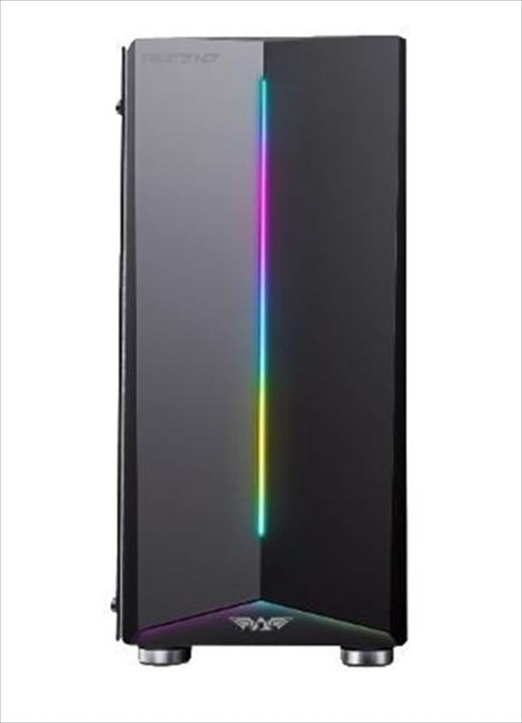 CASE ARMAGGEDDON ATX mid-Tower NIMITZ N7 BLACK, w/WINDOW, RGB FRONT PANEL