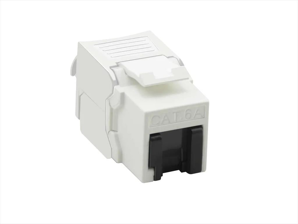 NET MODUL Cat6A UTP keystone jack, 180 degree white Secomp, 26.99.0377-50