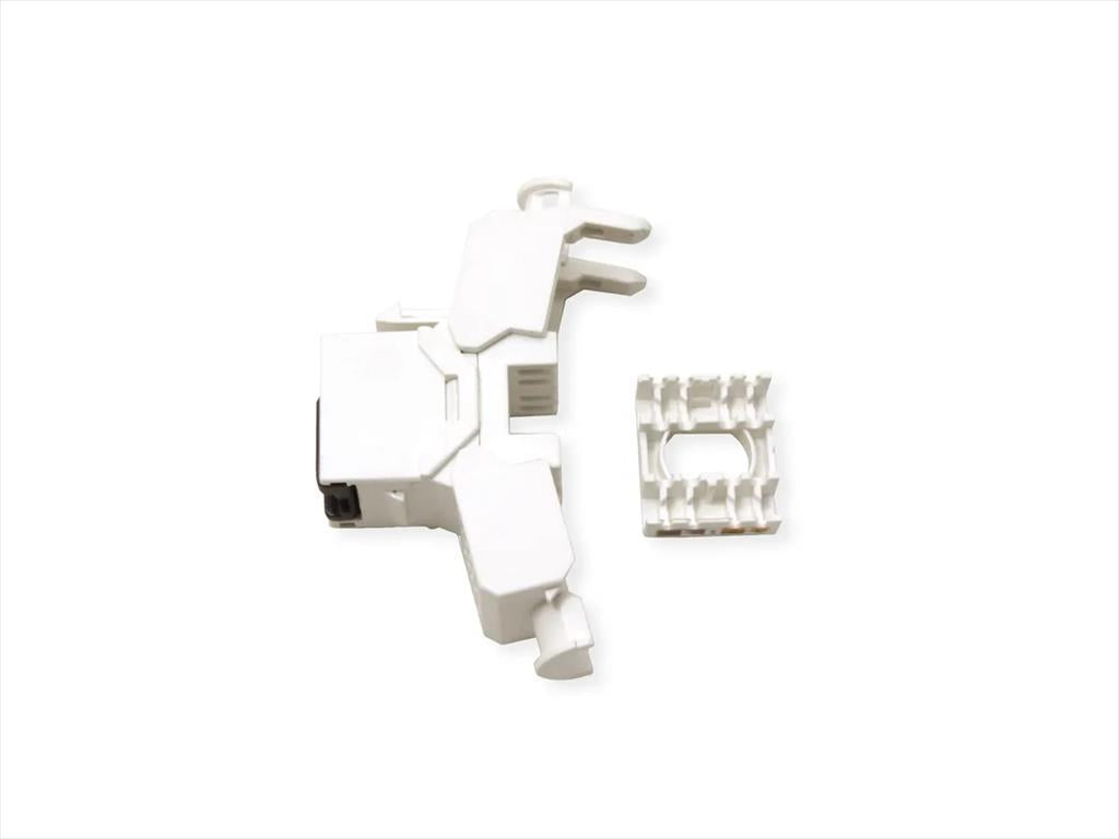 NET MODUL Cat6A UTP keystone jack, 180 degree white Secomp, 26.99.0377-50