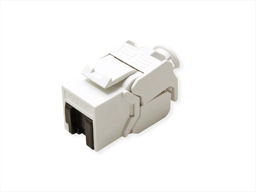 NET MODUL Cat6A UTP keystone jack, 180 degree white Secomp, 26.99.0377-50