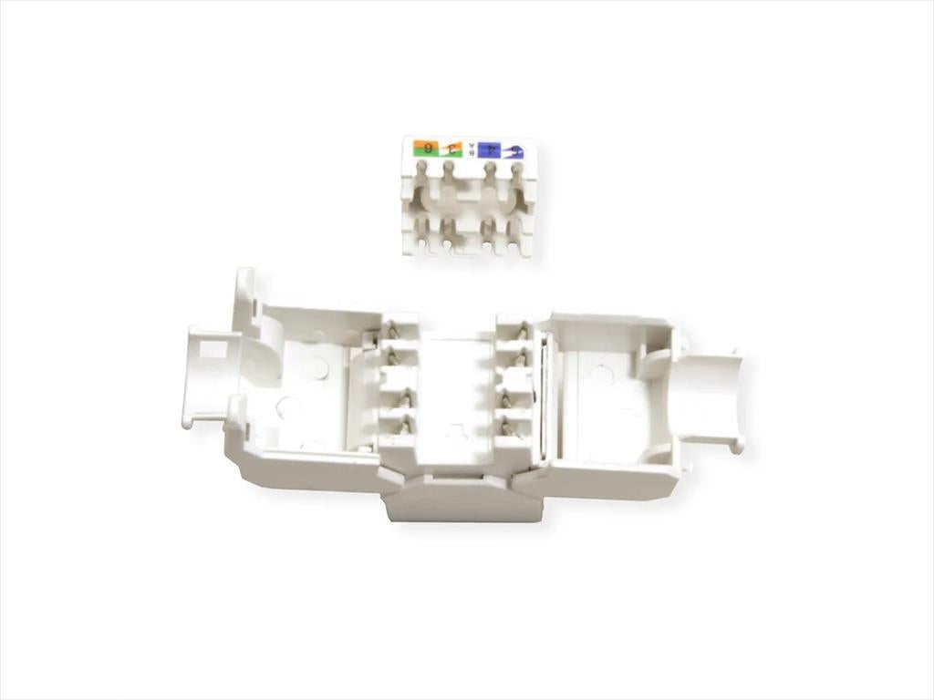 NET MODUL Cat6A UTP keystone jack, 180 degree white Secomp, 26.99.0377-50