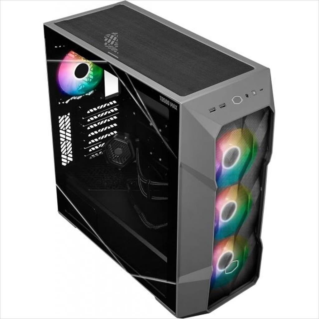 CASE ATX COOLER MASTER TD500 MAX w/AIO ML360 Atmos MAX, w/GX II Gold 850W ATX3.0 MAX, w/WINDOW TG, 4x120mm ARGB fans, Gun Metal TD500V2-MGNN85-SL0