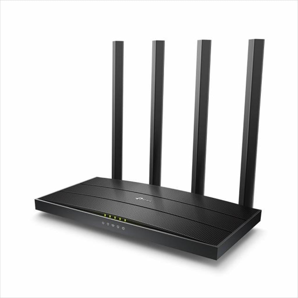 NET ROUTER WIRELESS TP-LINK ARCHER C6 V4, AC1200, Dual Band, MU-MIMO, 5xGb Ports, 5GHz, w/4 antennas