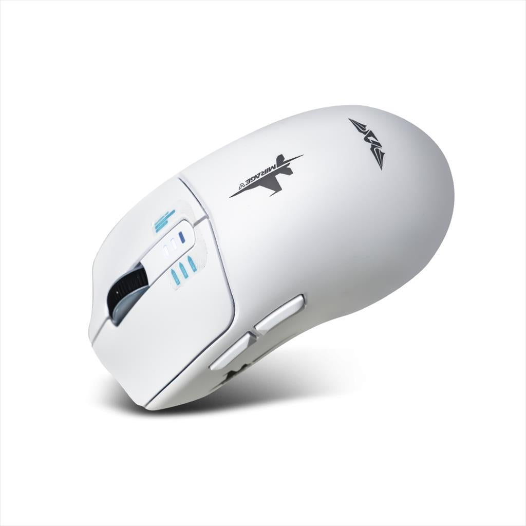 MOUSE WIRELESS USB ARMAGGEDDON MIRAGE V WHITE, 10000 CPI, 82 g, 3 Mode connection (2.4GHZ, Bluetooth 5.0, Wired)