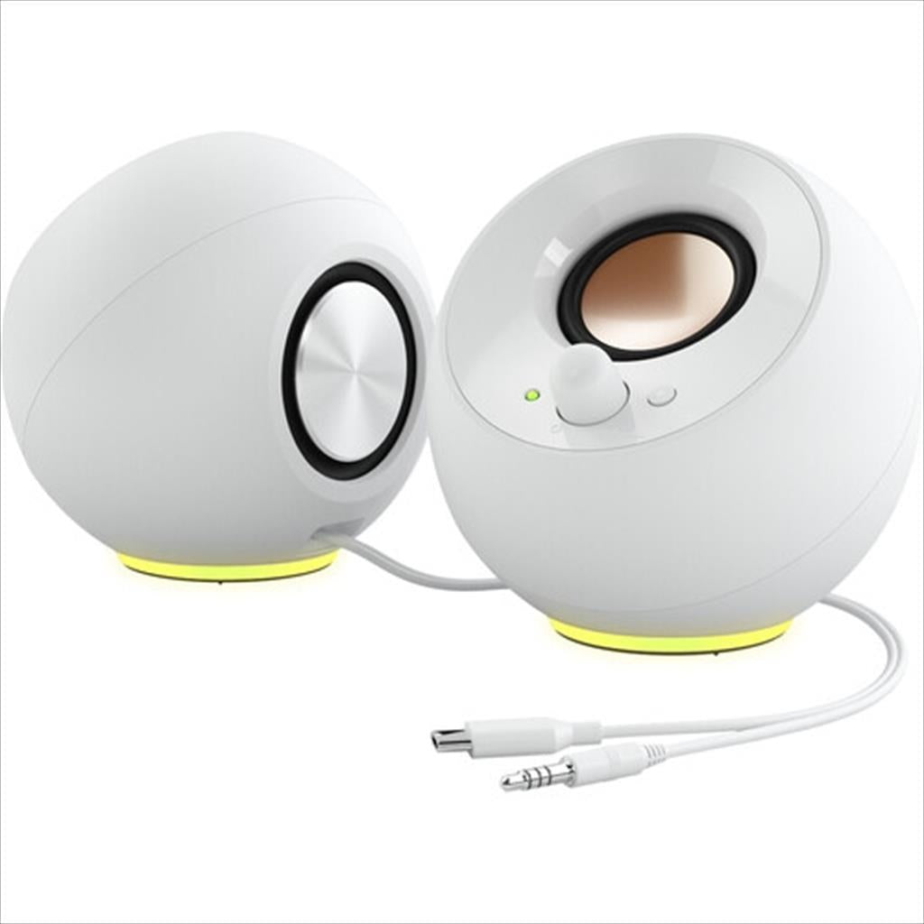 SPEAKERS 2.0 CREATIVE PEBBLE SE White, USB Type-C, bluetooth 5.3, RGB, (4.4W) 51MF1725AA001