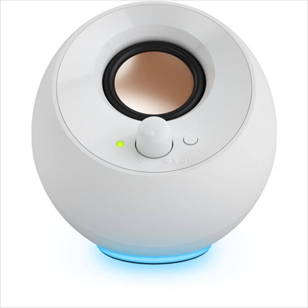 SPEAKERS 2.0 CREATIVE PEBBLE SE White, USB Type-C, bluetooth 5.3, RGB, (4.4W) 51MF1725AA001