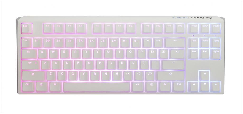 KEYBOARD MECHANICAL DUCKY ONE 3 CLASSIC PURE WHITE RGB TKL PBT Double-shot keycaps HOT-SWAPPABLE Cherry MX Clear, DKON2187ST-WUSPDPWWWSC1