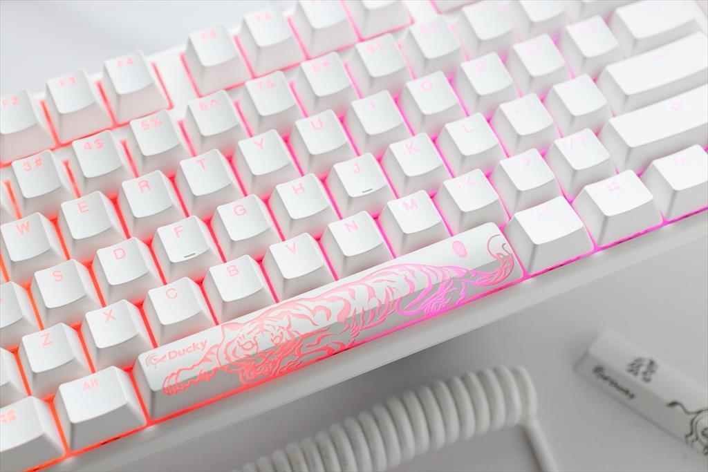 KEYBOARD MECHANICAL DUCKY ONE 3 CLASSIC PURE WHITE RGB TKL PBT Double-shot keycaps HOT-SWAPPABLE Cherry MX Clear, DKON2187ST-WUSPDPWWWSC1