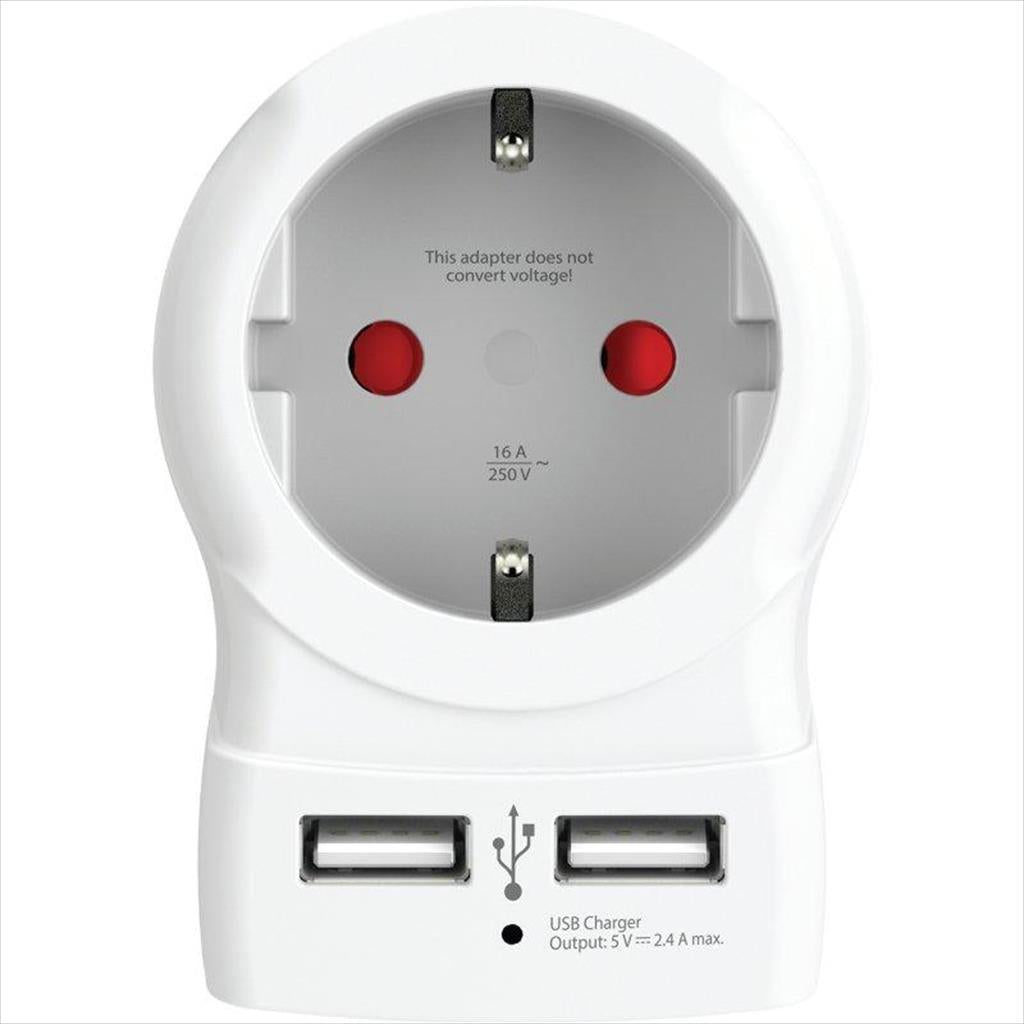 EXTENDER POWER SOCKET SKROSS EU w/USB HUB 2xUSB-A 12W 1.500282