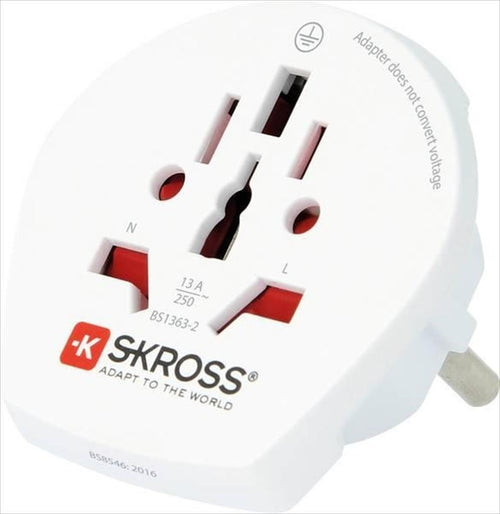 CONVERTOR POWER SKROSS UNIVERSAL WORLD TRAVEL ADAPTER CA W TO EU 1.500211-E