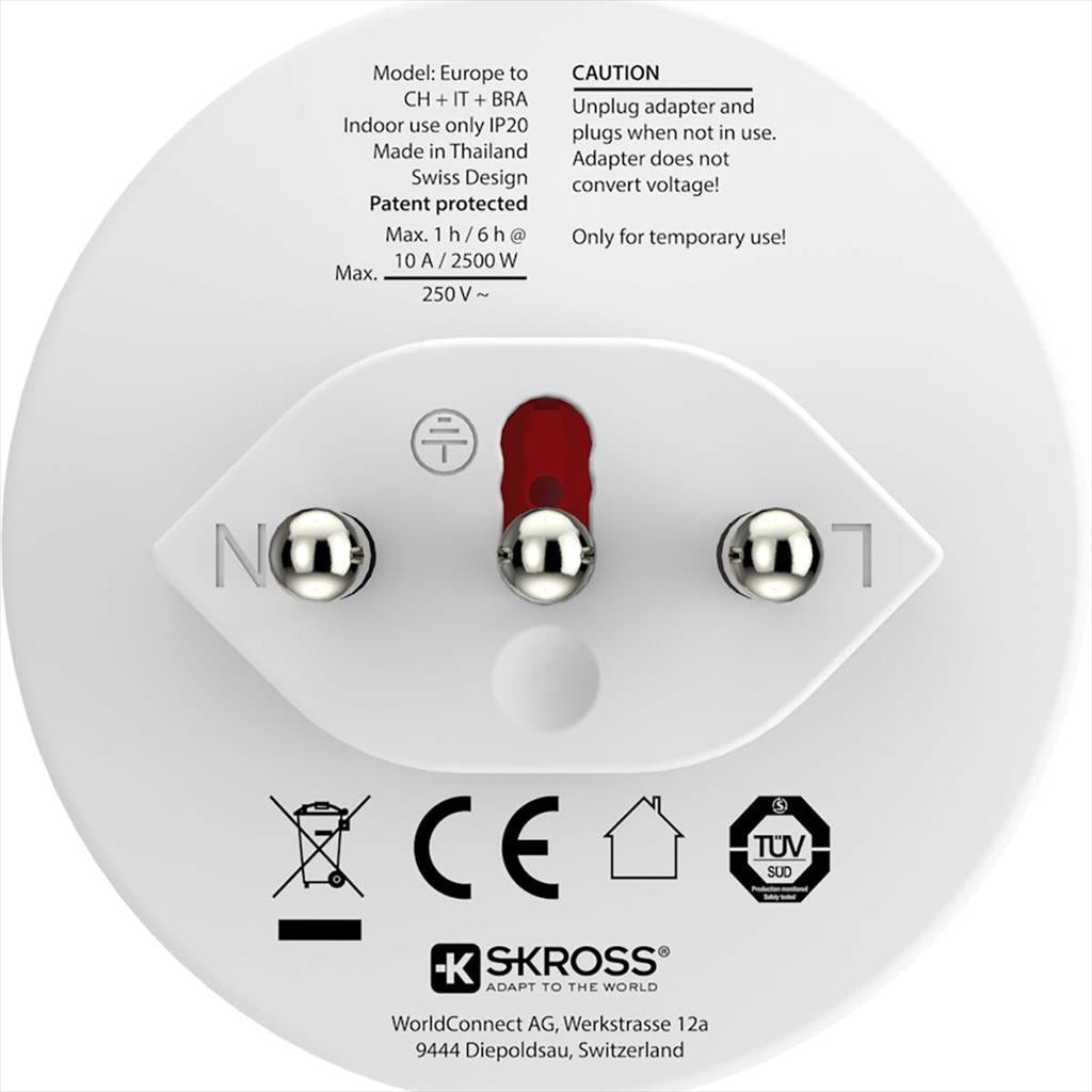 CONVERTOR POWER SKROSS UNIVERSAL PRO WORLD TRAVEL ADAPTER TO EU 1.103180