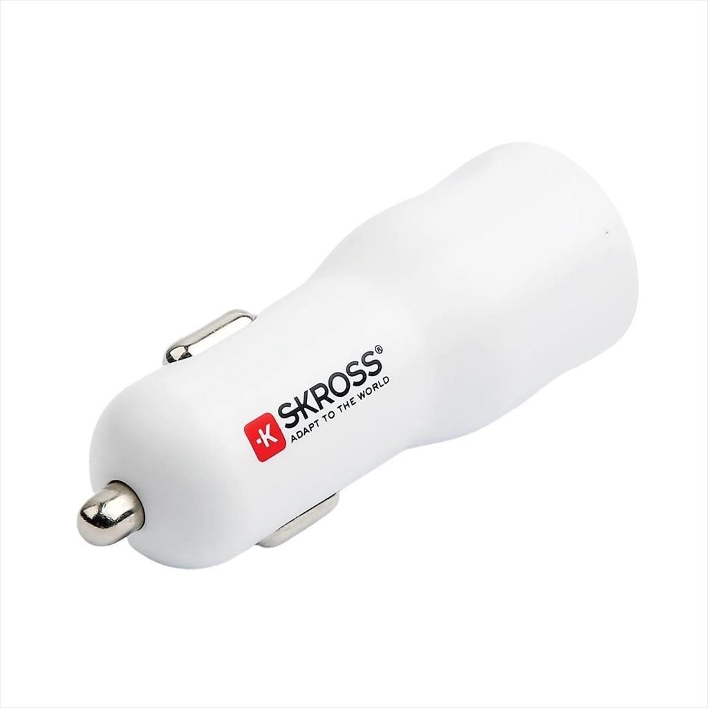 PHONE CAR CHARGER SKROSS DUAL PORT (USB-A + Type-C) 20W, SKCHCA0120WPDCN