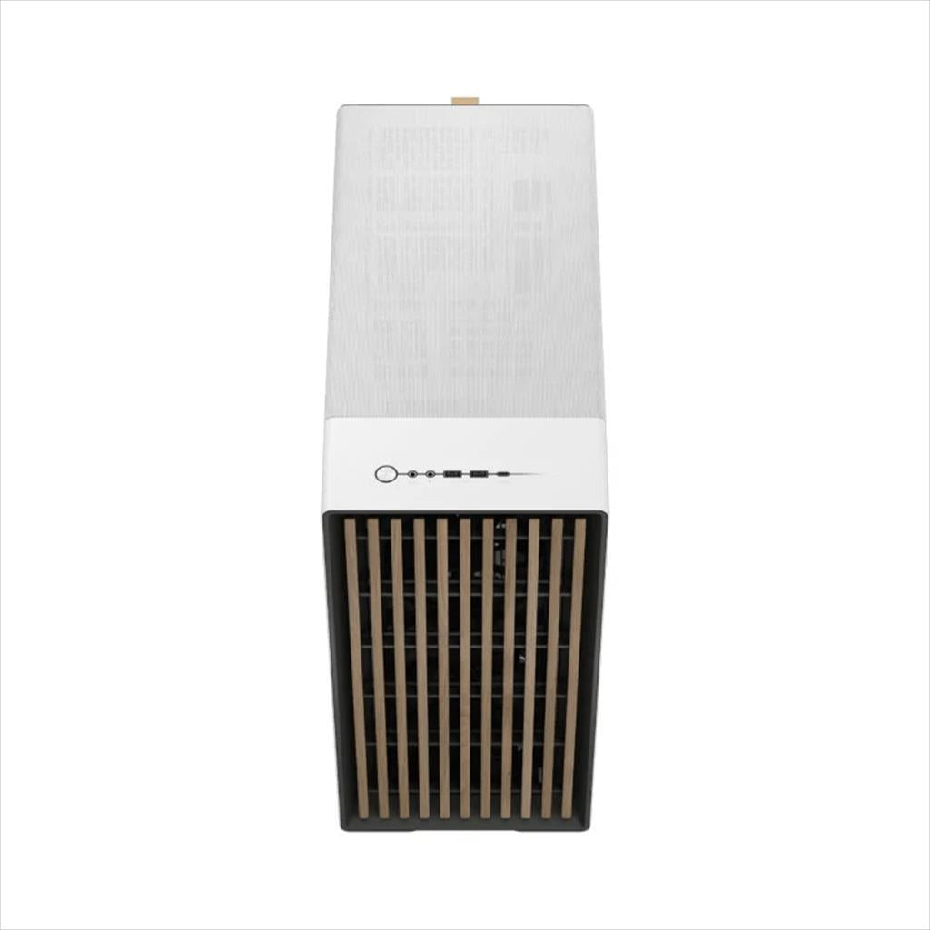 CASE FRACTAL DESIGN E-ATX Mid-Tower NORTH XL RC, 3x140mm Aspect 4-pin PWM fans, w/WINDOW, Front wood panel, Chalk White TG Clear, FD-C-NOR1X-06