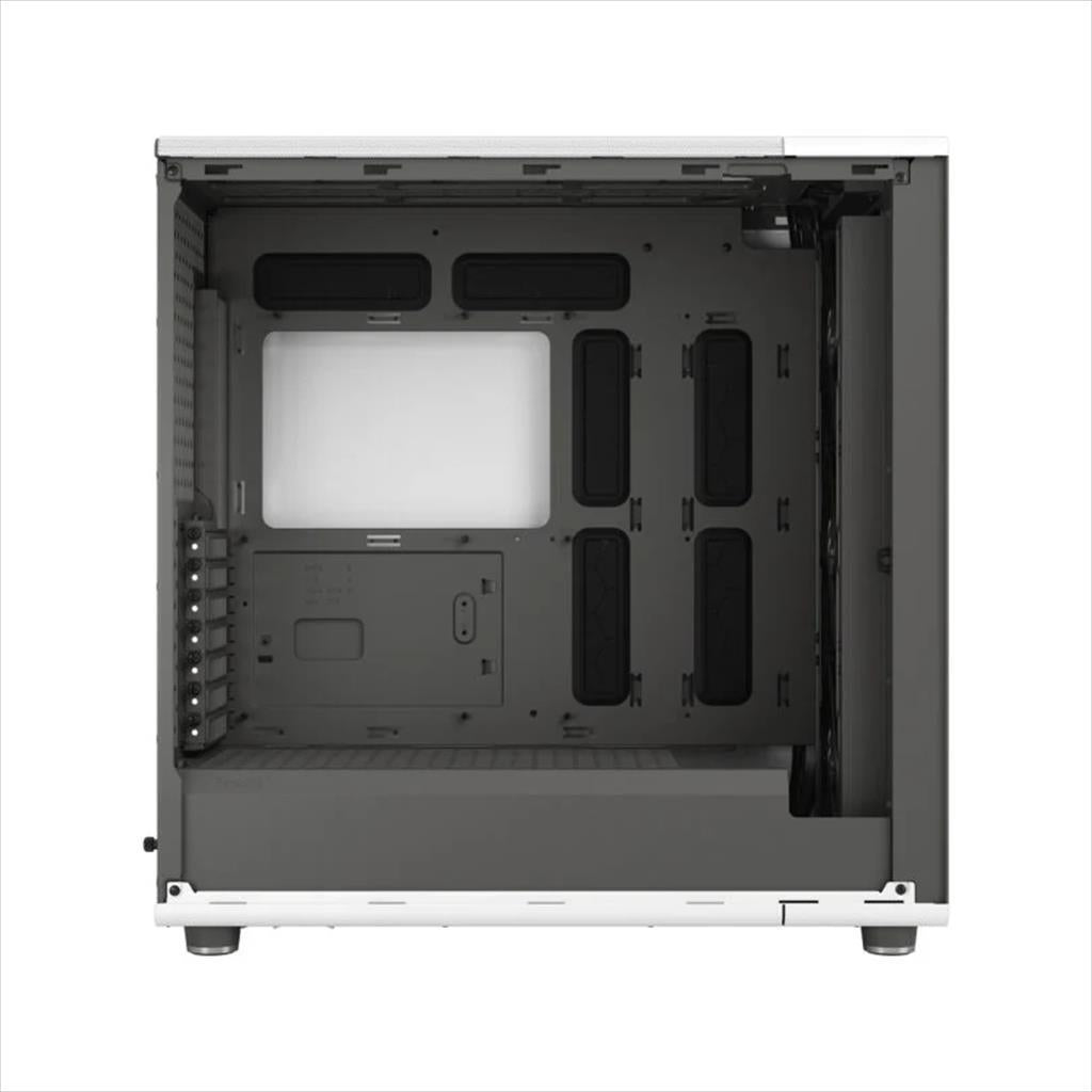 CASE FRACTAL DESIGN E-ATX Mid-Tower NORTH XL RC, 3x140mm Aspect 4-pin PWM fans, w/WINDOW, Front wood panel, Chalk White TG Clear, FD-C-NOR1X-06