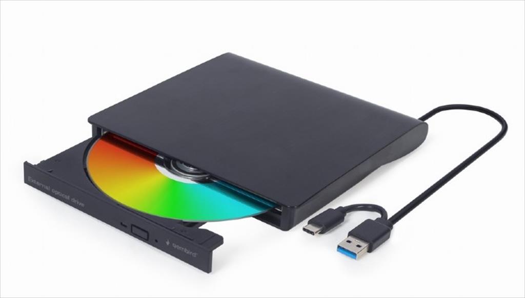 OD EXTERNAL DVD RW GEMBIRD DVD-USB-031, Black (USB 3.0+Type-C)