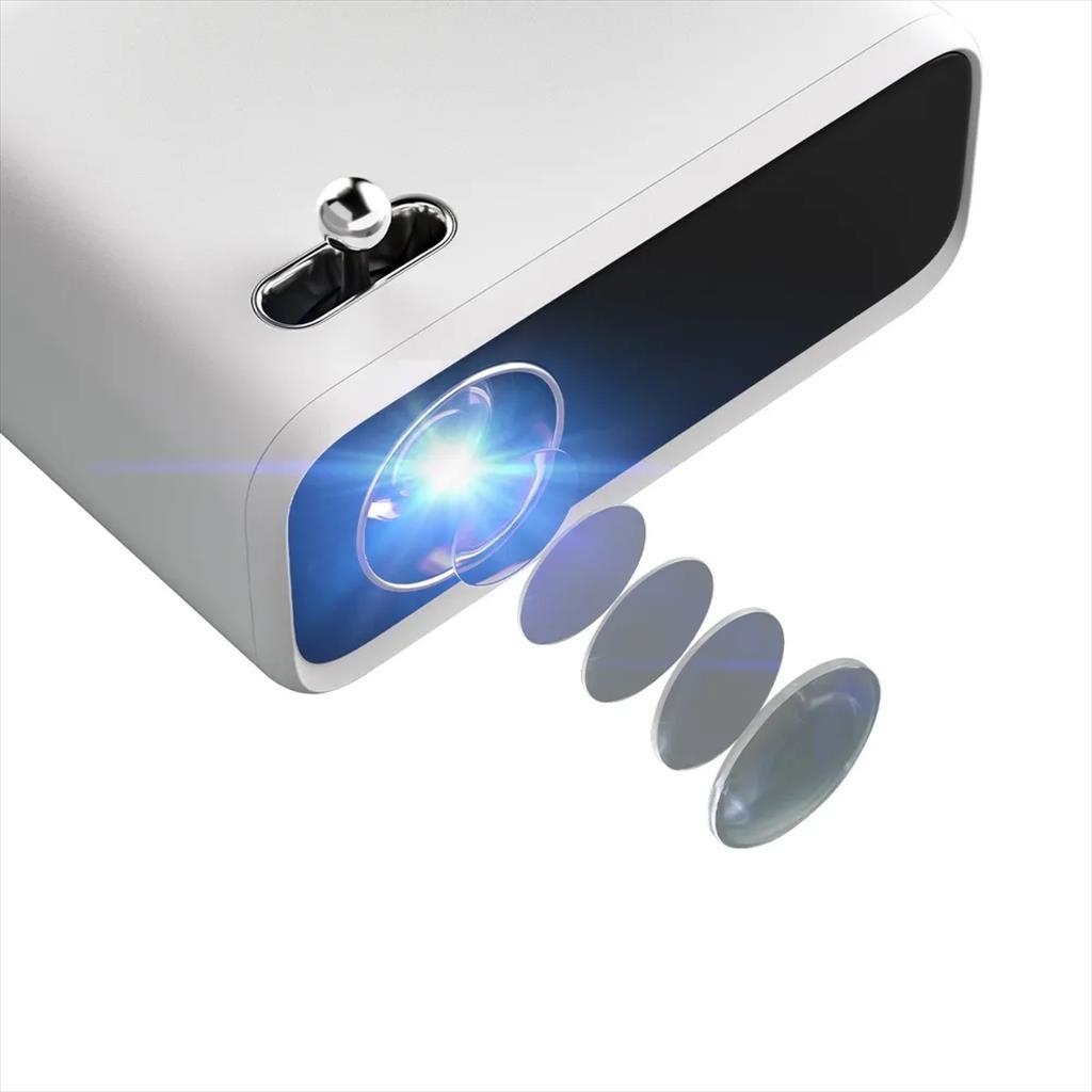 PROJECTOR WANBO MINI PRO, Android 9.0, 250Ansi 1500:1 HD (1280x720), 4:3, 16:9, HDMI, USB 2.0, AUX, WIFI, 1GB RAM, 8GB Storage,w/speakers, White