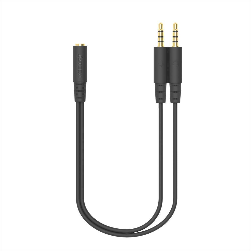 CABLES AUDIO 2x 3,5MM Male to 1x 3,5MM Female, A4Tech AD-4P