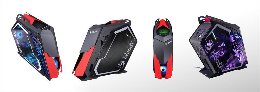 CASE A4TECH ATX mid-Tower BLOODY GH-30 ROGUE w/WINDOW, 3x120mm RGB fans, 1xUSB 2.0, 1xUSB3.0