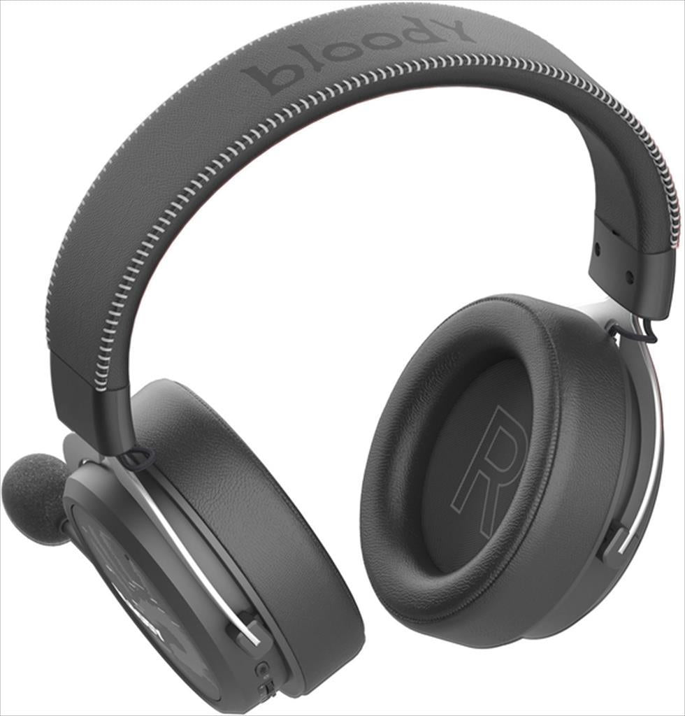 HEADPHONES WIRELESS A4TECH MR590 Bloody Gaming, Detachable mic, RGB, 3.5mm/2.4G,BT 5.3 w/Extension Dock, Sports Black