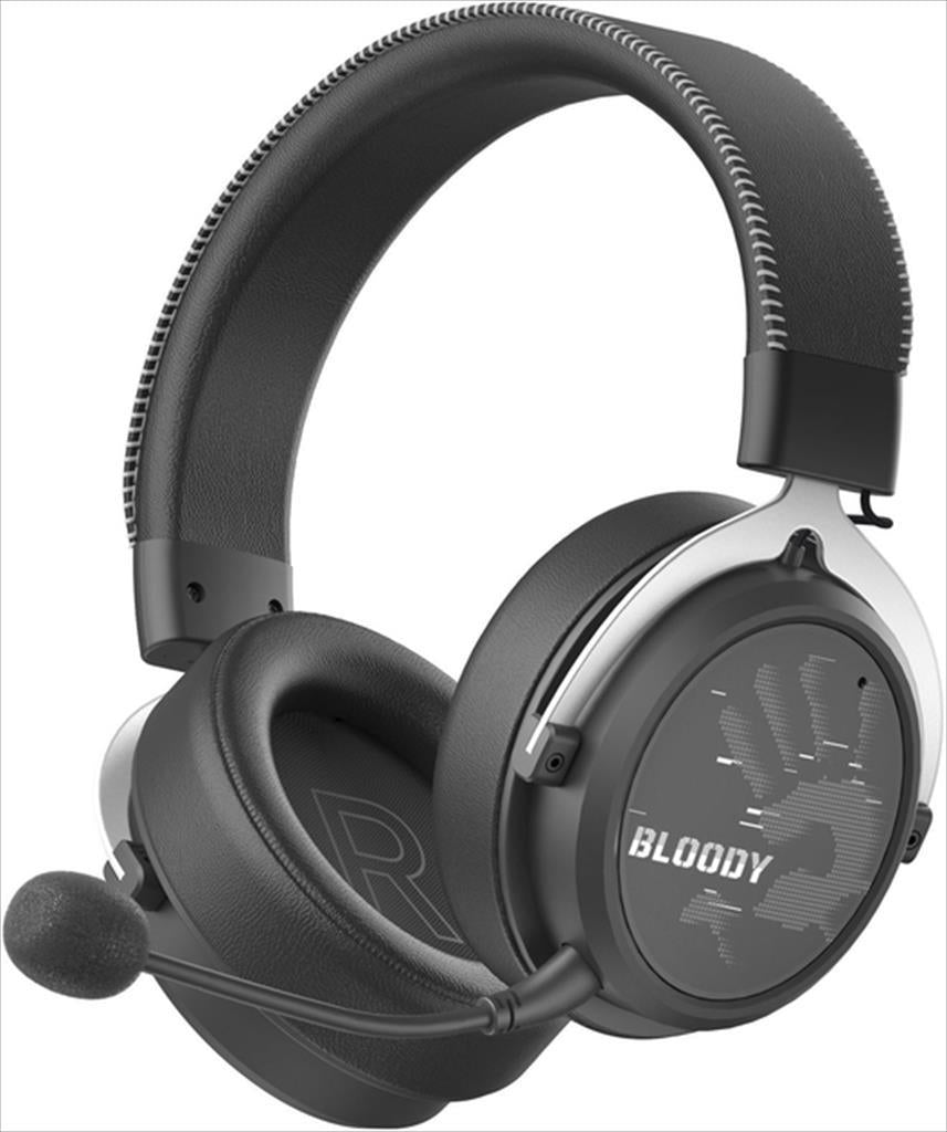 HEADPHONES WIRELESS A4TECH MR590 Bloody Gaming, Detachable mic, RGB, 3.5mm/2.4G,BT 5.3 w/Extension Dock, Sports Black