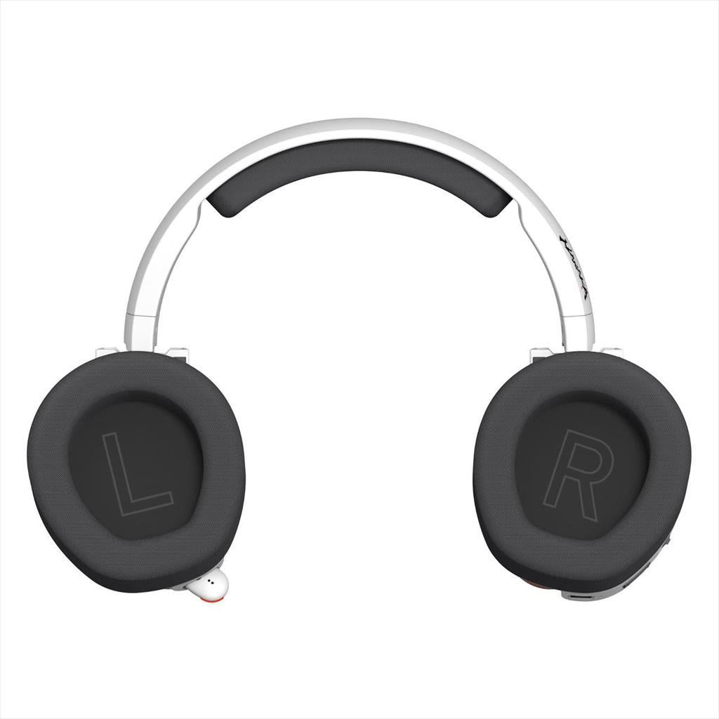 HEADPHONES WIRELESS A4TECH MR720 NARAKA Bloody Gaming RGB, w/mic, 3,5mm, 2.4G, BT 5.3, 90° Folding, w/Extension Dock, white
