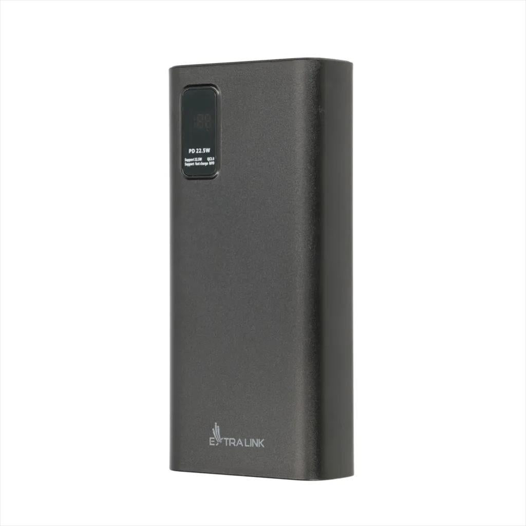 POWER BANK EXTRALINK EPB-068 20000mAh (22.5W Fast charge) w/digital display Dual input (Micro-USB, USB-C) /output( 2x USB-A, USB-C), Black