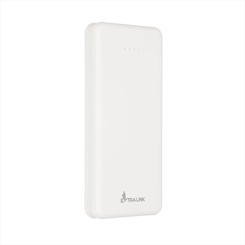 POWER BANK EXTRALINK EPB-078W 10000mAh Dual input (Micro-USB, USB-C) /output( 2x USB-A), White