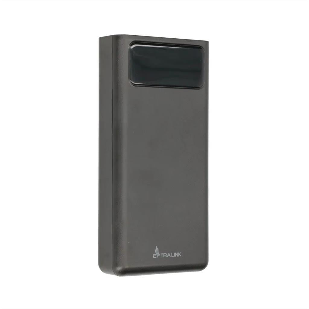 POWER BANK EXTRALINK EPB-112 30000mAh w/digital display, LED torch, x3 input (Micro-USB, USB-C, Lightning) /output( 4x USB-A), Black