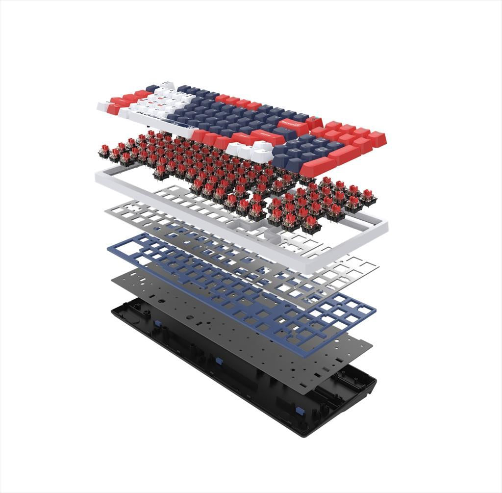 KEYBOARD MECHANICAL A4TECH Bloody S98 SPORT, Hot-swappable, BLMS RED PLUS Switch, RGB Backlit, Sports Navy
