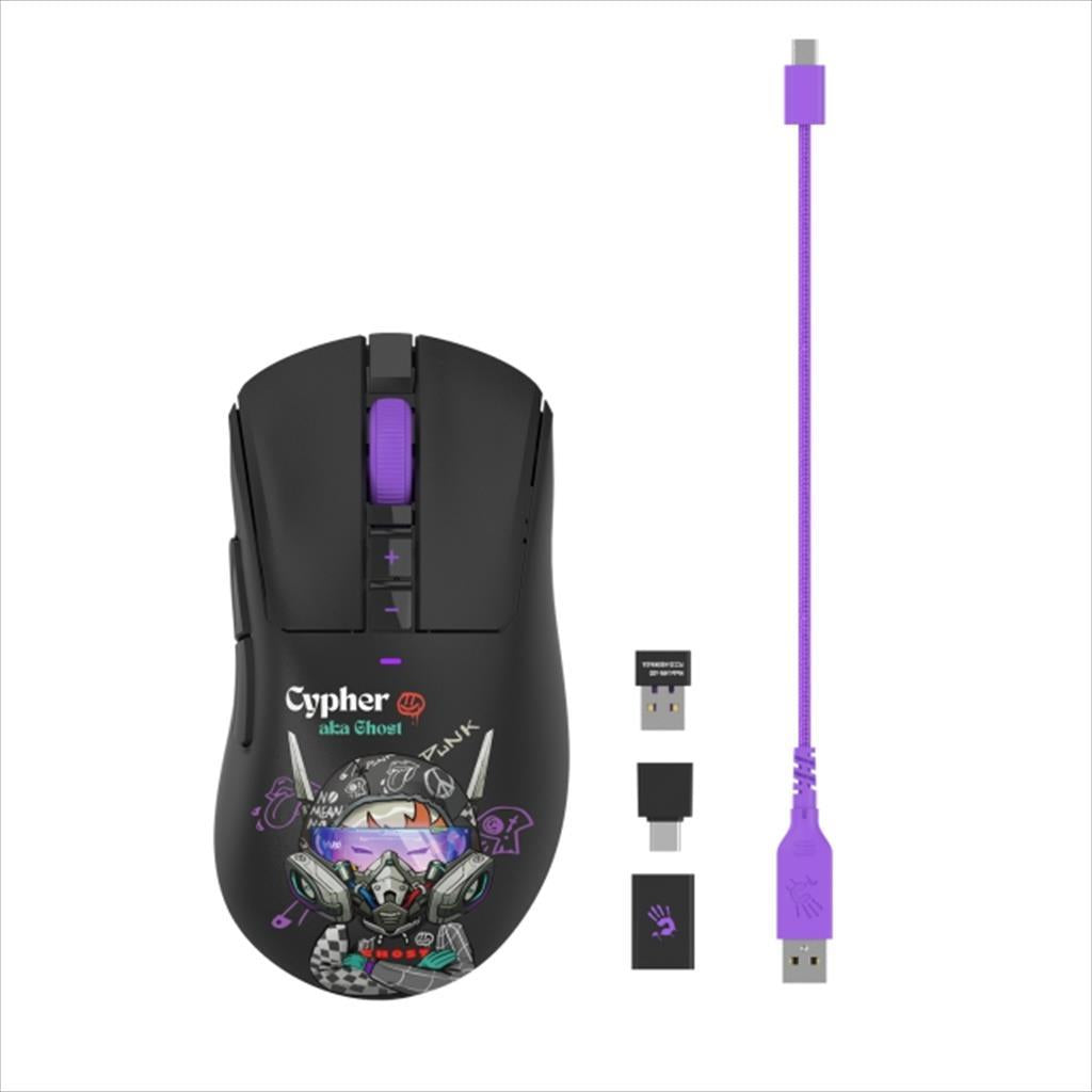 MOUSE WIRELESS USB A4TECH Bloody Gaming R73 PRO CYPHER GHOST, 2.4Ghz+USB, 26000CPI, 1000Hz