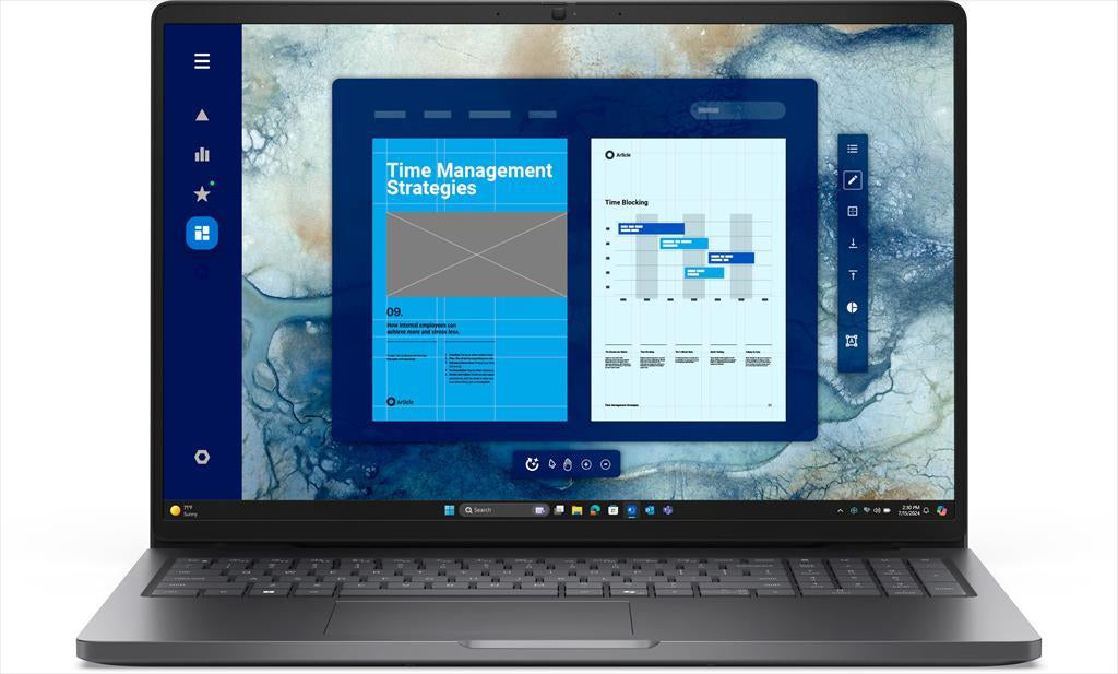 NOTEBOOK 16" DELL PRO 16 Intel Core 7 150U/16GB RAM DDR5 5600Mhz/ 512 GB SSD M.2 NVMe (2230)/FULLHD+ (16:10) IPS/BT/Backlit KB/Thunderbolt 4/RJ45/PC16250
