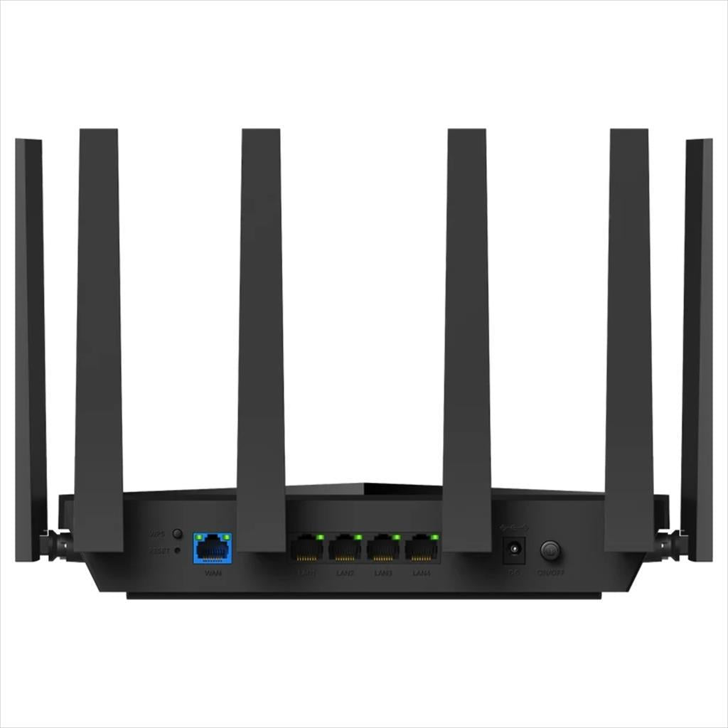NET ROUTER WIRELESS DUAL BAND Wi-Fi 7 BE6500 CUDY WR6500H, w/6 antennas, 1x 2.5G port, 4x LAN 100/1000 ports