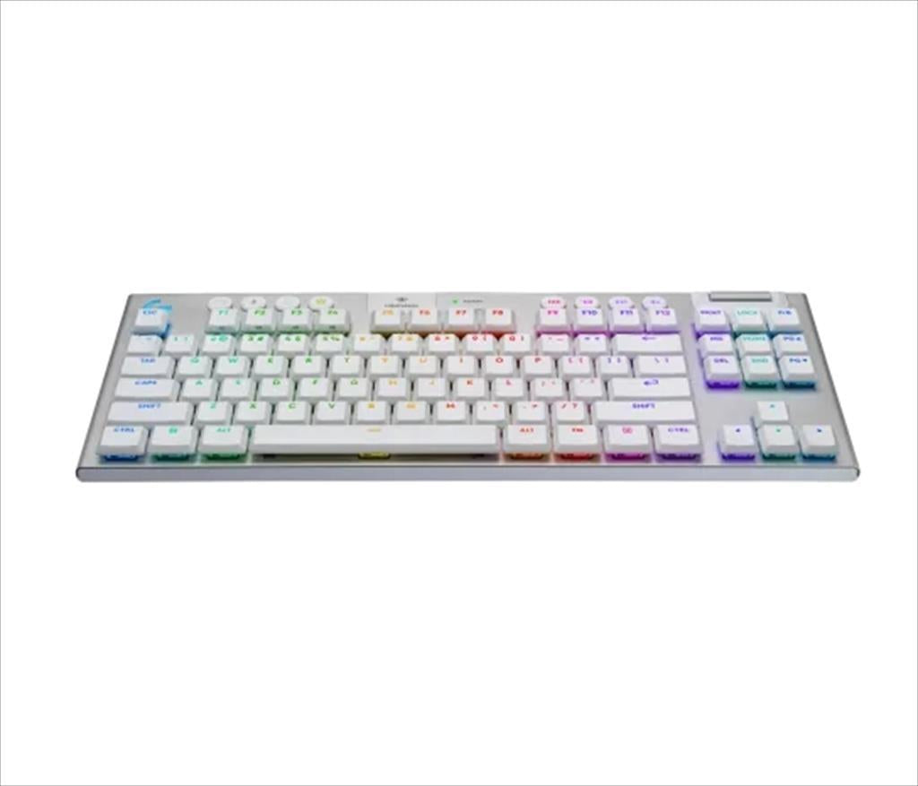 KEYBOARD MECHANICAL LOGITECH G915X LIGHTSPEED TKL WIRELESS RGB GL TACTILE WHITE w/bluetooth, 920-012737