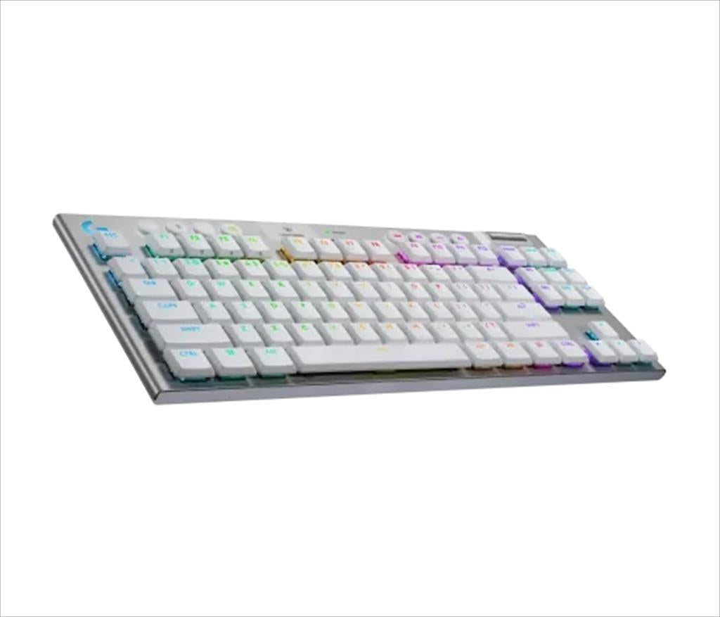 KEYBOARD MECHANICAL LOGITECH G915X LIGHTSPEED TKL WIRELESS RGB GL TACTILE WHITE w/bluetooth, 920-012737