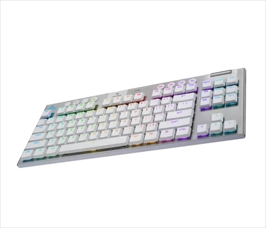 KEYBOARD MECHANICAL LOGITECH G915X LIGHTSPEED TKL WIRELESS RGB GL TACTILE WHITE w/bluetooth, 920-012737