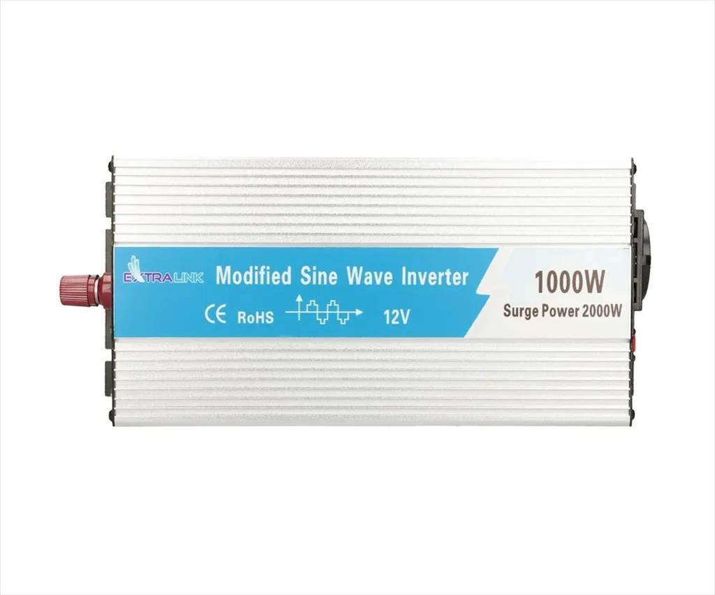 CAR POWER VOLTAGE CONVERTER EXTRALINK OPIM-1000W 12V>230V 1000W/2000W, w/USB ,EX.18136