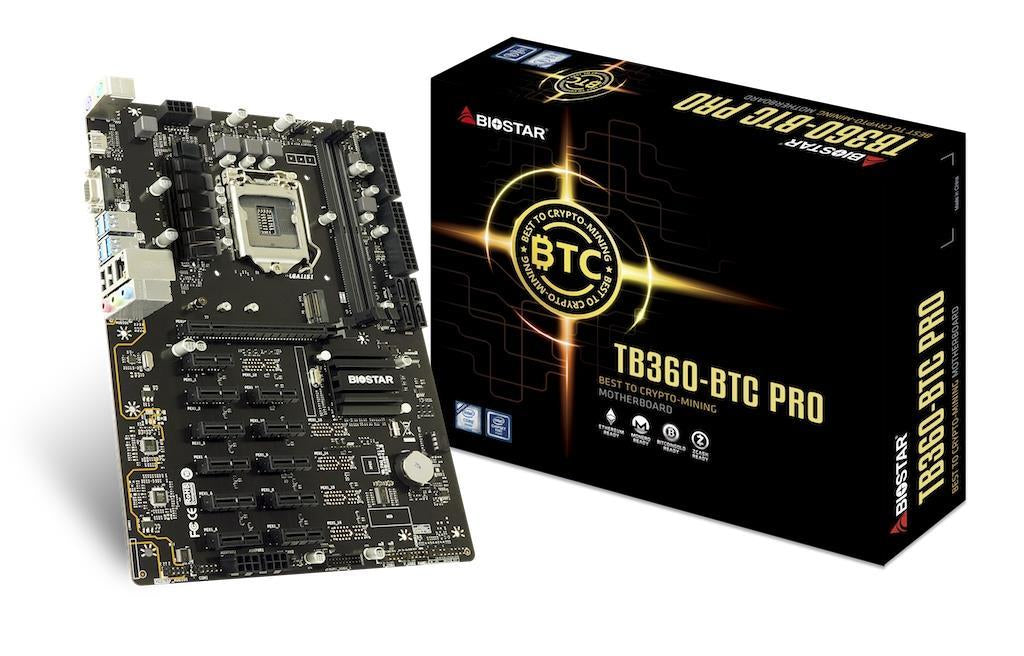 MB 1151 TB360-BTC PRO 2.0 BIOSTAR 2xDDR4 2666Mhz, VGA, HDMI, PCIex16, 11xPCIex1, M.2, 4xSATA, GbLan
