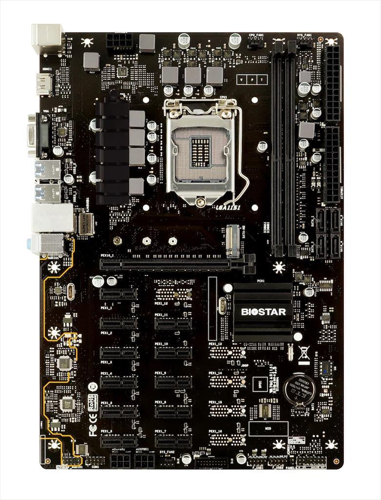 MB 1151 TB360-BTC PRO 2.0 BIOSTAR 2xDDR4 2666Mhz, VGA, HDMI, PCIex16, 11xPCIex1, M.2, 4xSATA, GbLan