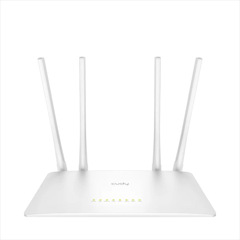 NET ROUTER WIRELESS 300N CUDY WR300S , w/4 antennas,  1x WAN port, 4x LAN 100 ports