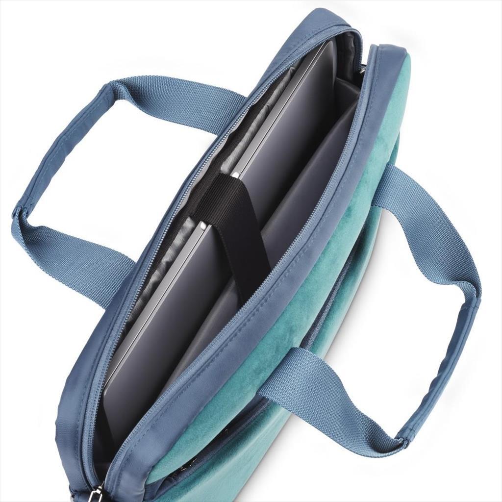 BAG NB HAMA VELVET (13.3"- 14.1"), PETROL BLUE, 217257