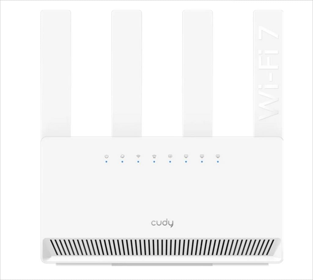 NET ROUTER WIRELESS DUAL BAND Wi-Fi 7 BE3600 CUDY WR3600E, w/4 antennas, 1x WAN port, 3x LAN 100/1000 ports