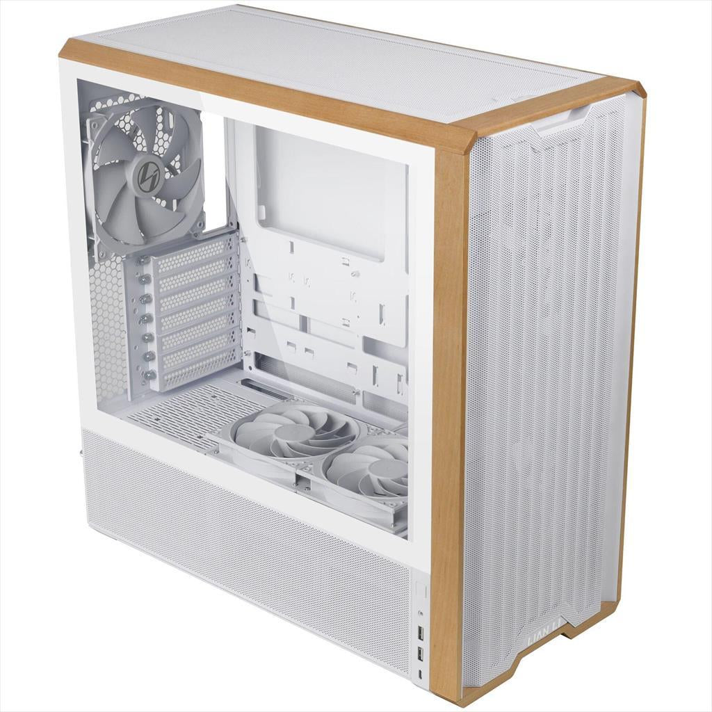 CASE LIAN LI E-ATX/EEB LANCOOL 217 Mid-Tower w/ Tempered glass,2x170mm ,2x120mm,1x140mm, ARGB/FAN Hub, BTF, x2 PSU Mounting modes, White, LAN217W