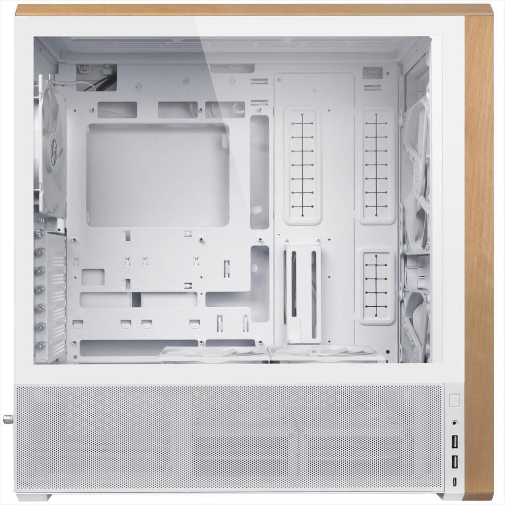 CASE LIAN LI E-ATX/EEB LANCOOL 217 Mid-Tower w/ Tempered glass,2x170mm ,2x120mm,1x140mm, ARGB/FAN Hub, BTF, x2 PSU Mounting modes, White, LAN217W