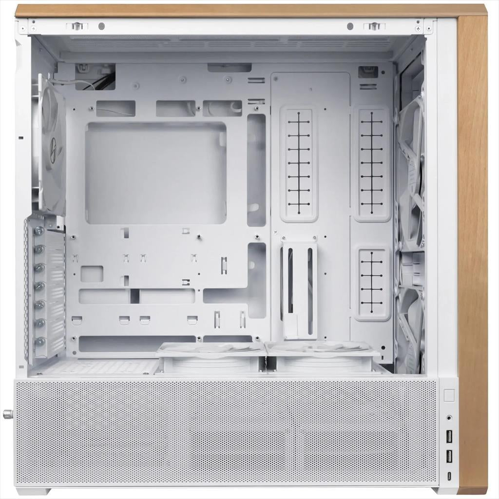 CASE LIAN LI E-ATX/EEB LANCOOL 217 Mid-Tower w/ Tempered glass,2x170mm ,2x120mm,1x140mm, ARGB/FAN Hub, BTF, x2 PSU Mounting modes, White, LAN217W